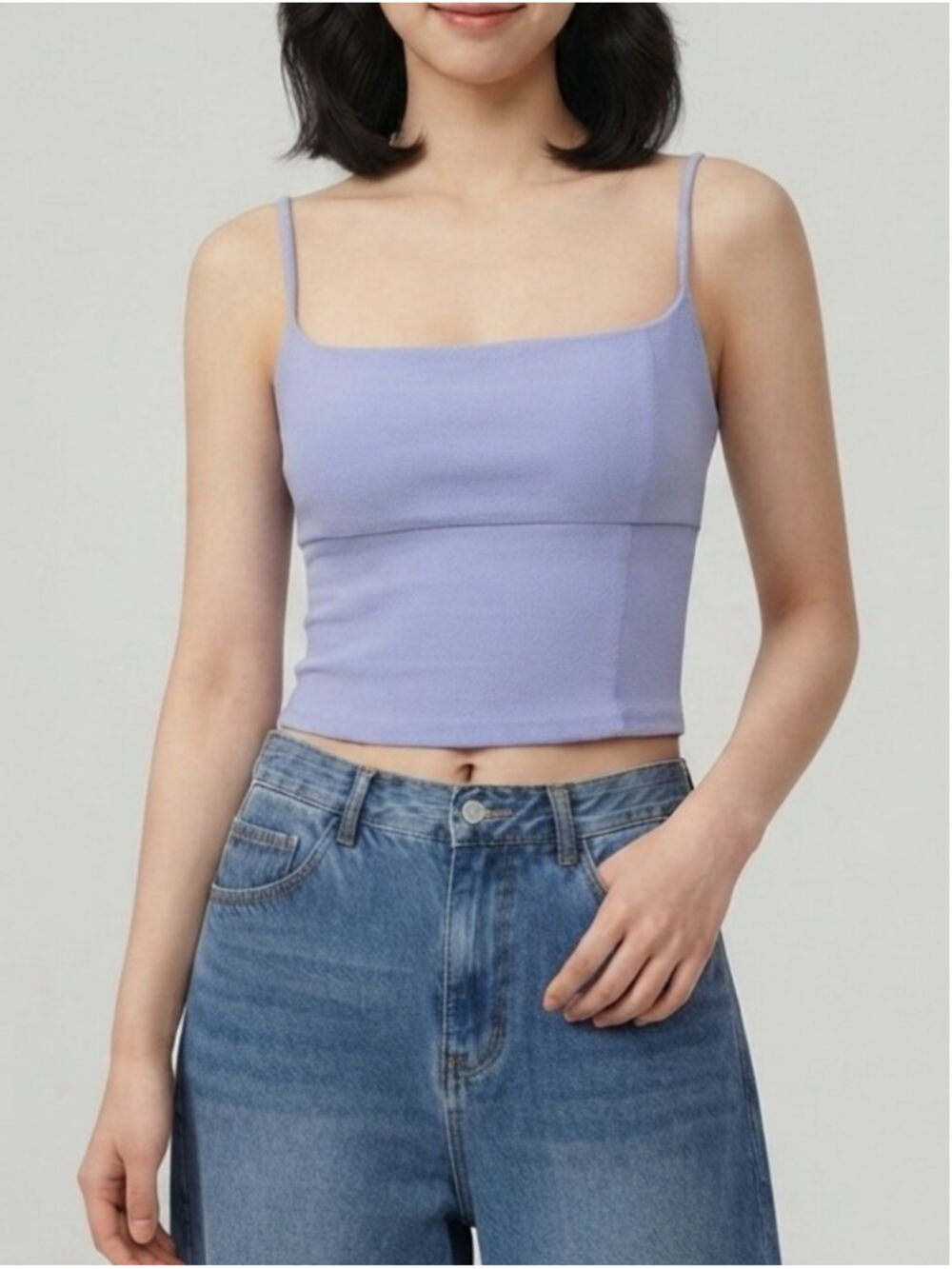 Aritzia Wilfred Basel Bustier Tank Camisole Sz M Smocked Blue Softgirl Romantic